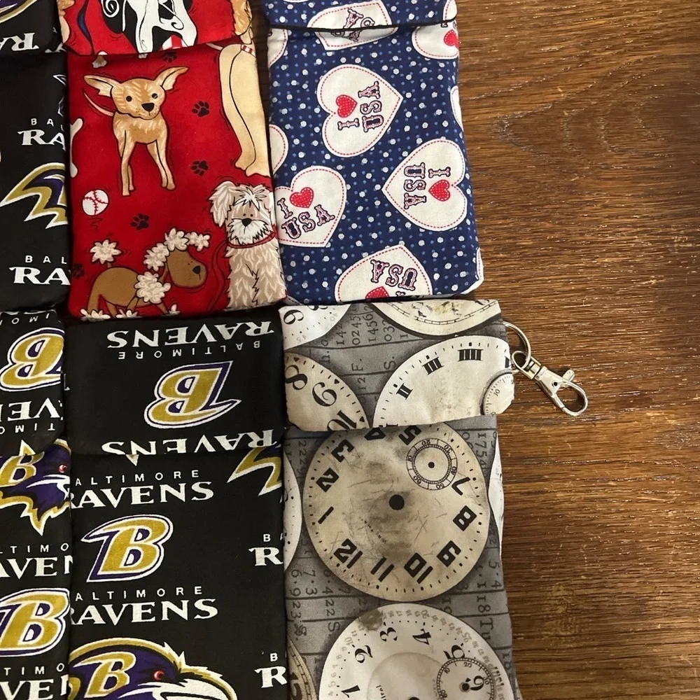 Handmade Eyeglass Cases Bundle of 12 Ravens Family Guy USA